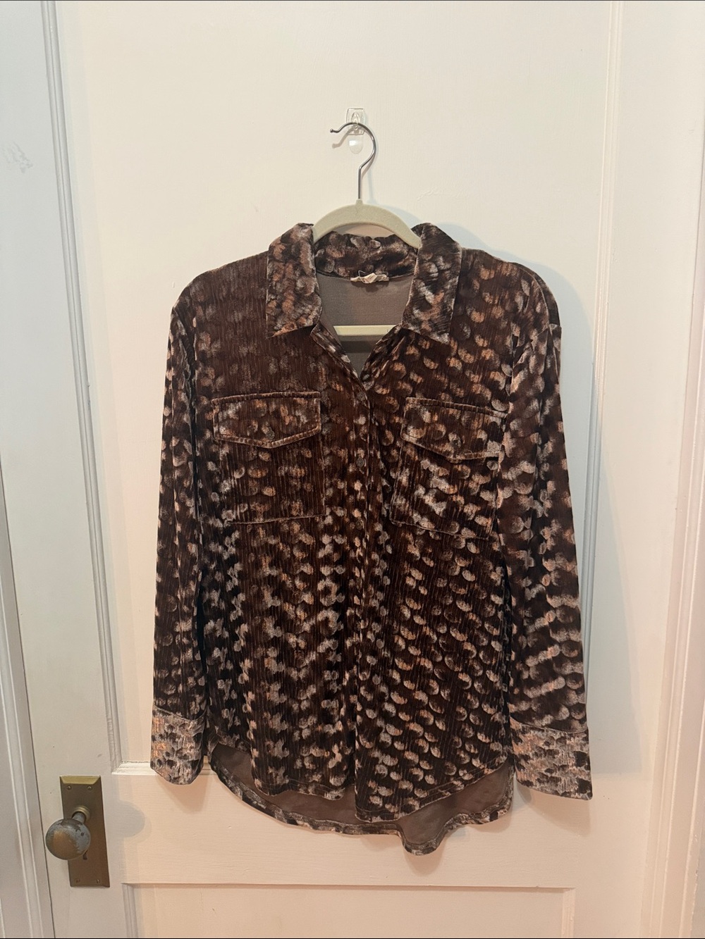 Mystree Brown Printed Button-Down Shirt